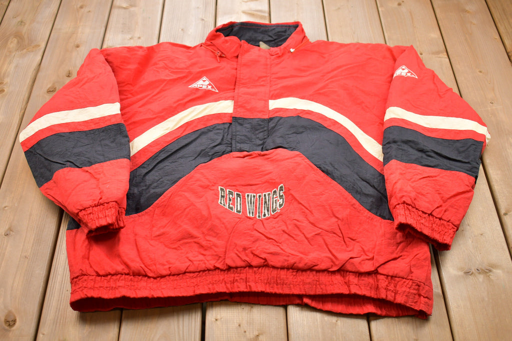 Vintage 1980s Detroit Red Wings NHL Apex One Windbreaker Jacket