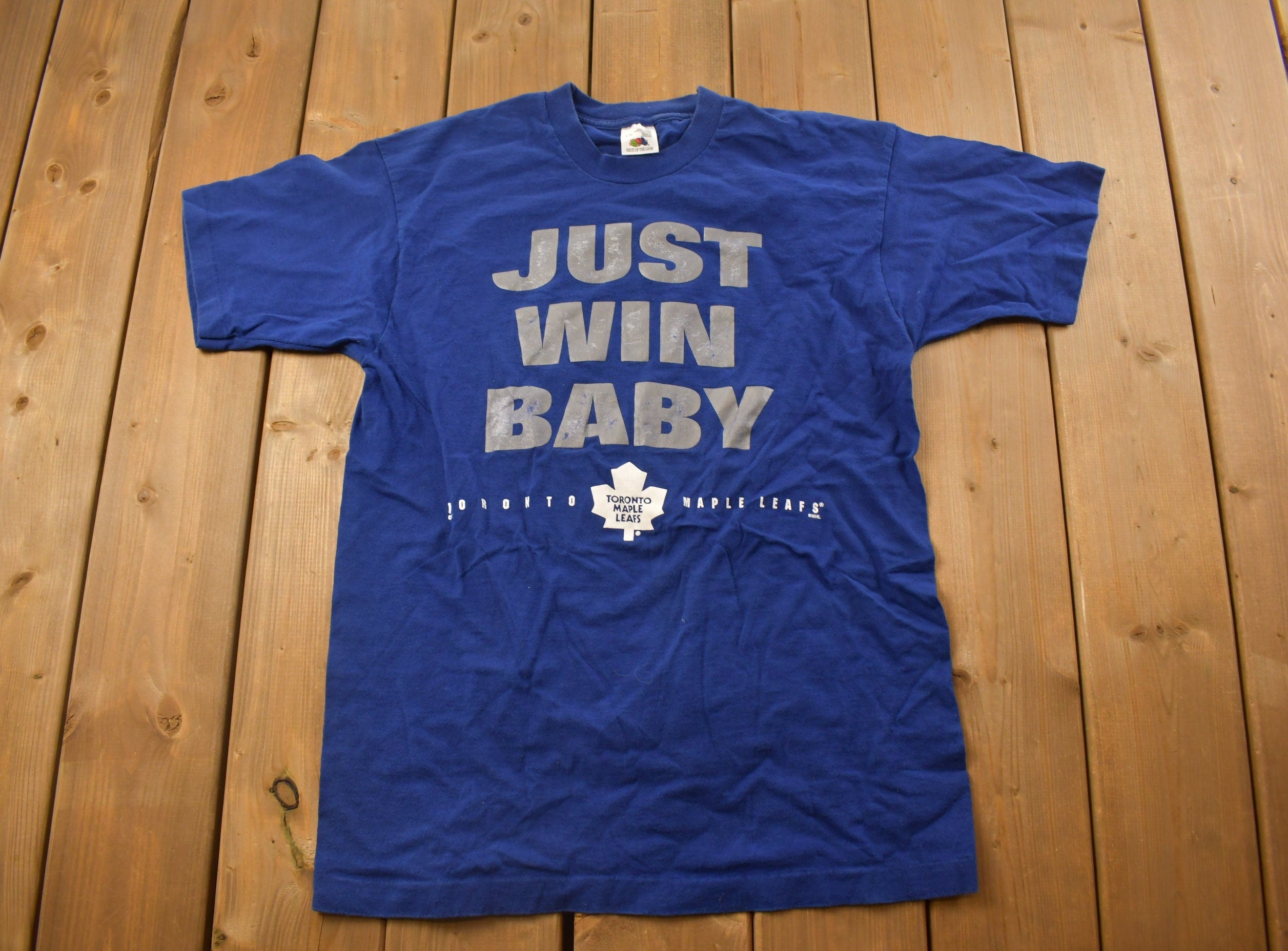 Vintage 1990s Toronto Maple Leafs NHL Graphic T-Shirt  Made In Canada  Vintage Sports  NHL  90s Streetwear  Sportswear  Single Stitch
