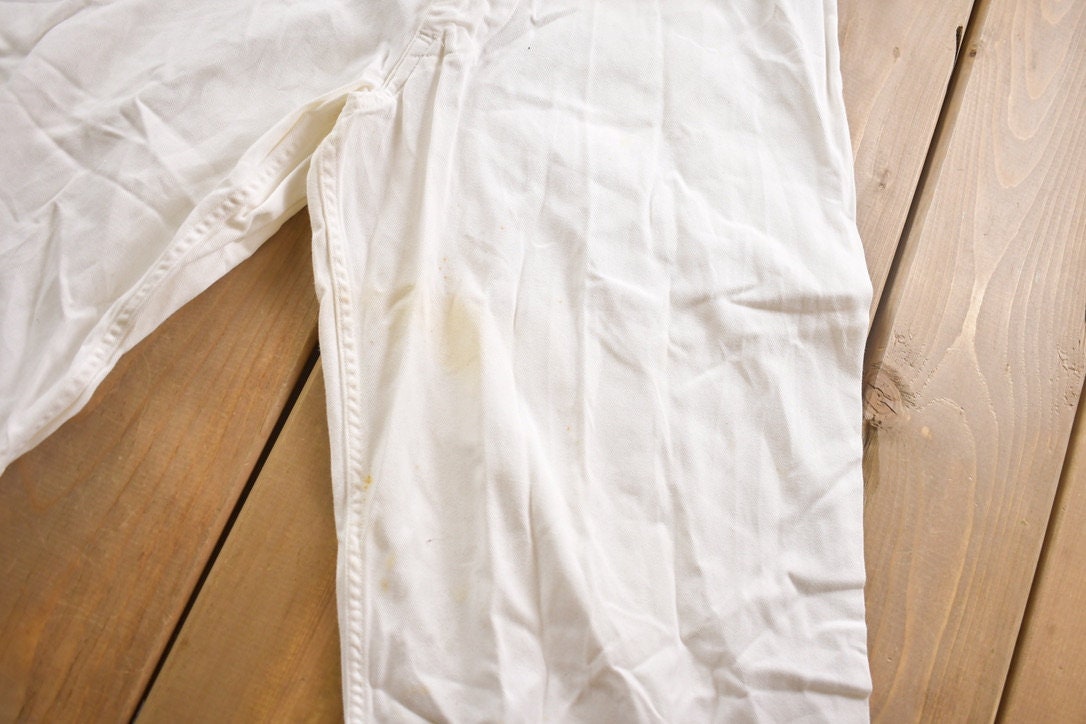 Vintage 1990s White Denim Jeans Size 24.5 x 31.5