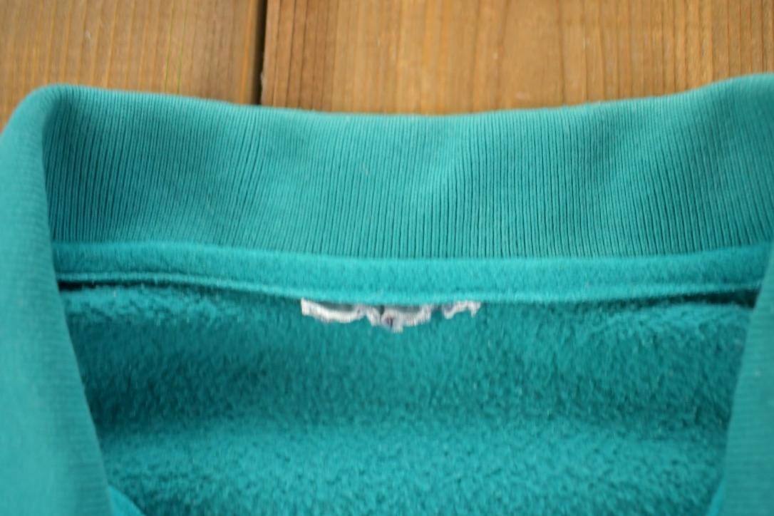 Vintage 1990s Blank Fancy Quarter Button Collared Crewneck Sweatshirt