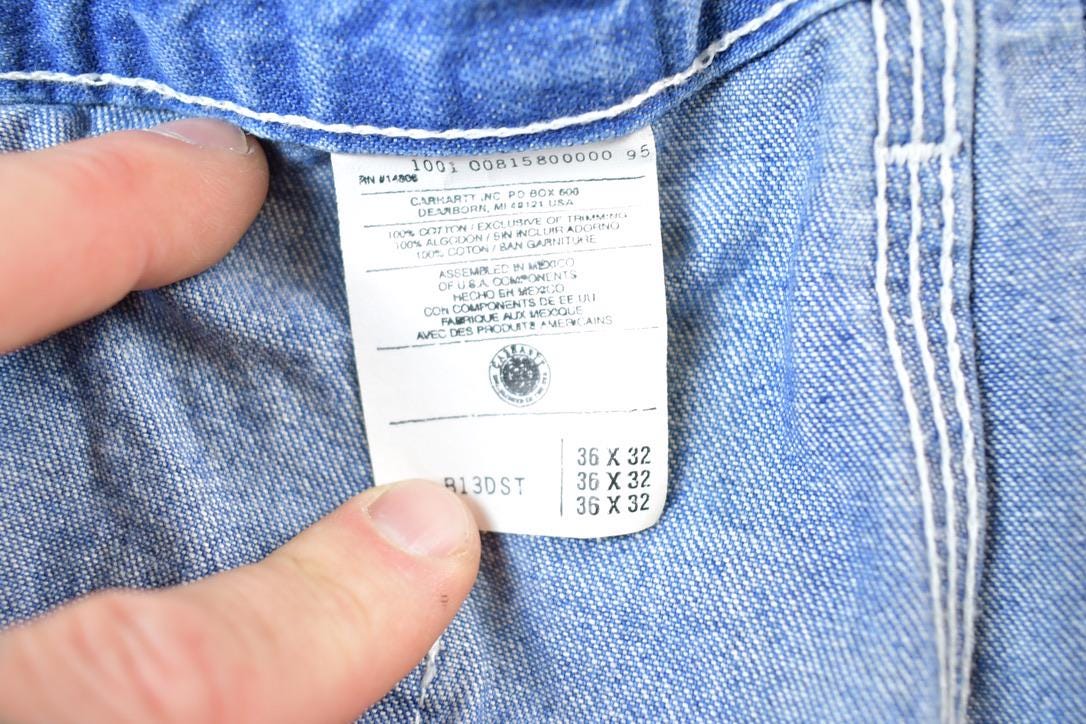 Vintage Y2K Carhartt Denim Work Jeans Size 36 x 32