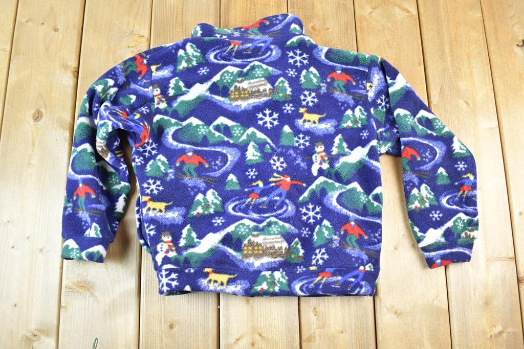 Vintage 1990s Polartec Fleece Outdoorsman Sweater Youth L