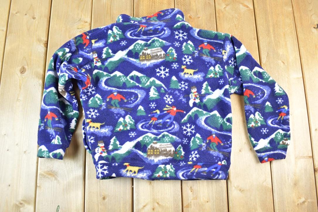 Vintage 1990s Polartec Fleece Outdoorsman Sweater Youth L