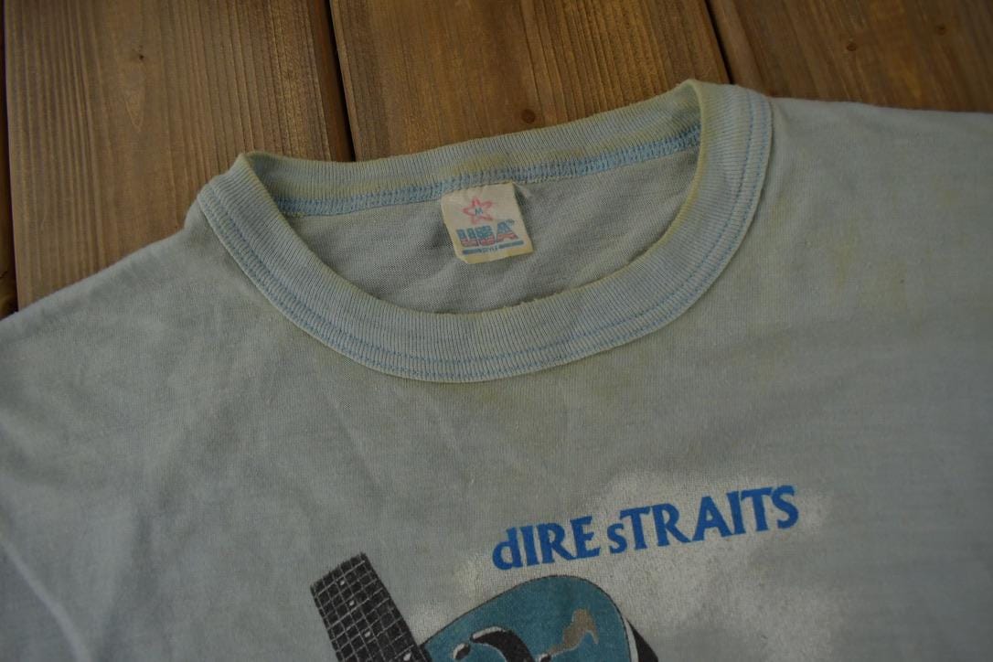 Vintage 1985 Dire Straits Brothers In Arms Tour Band T-shirt