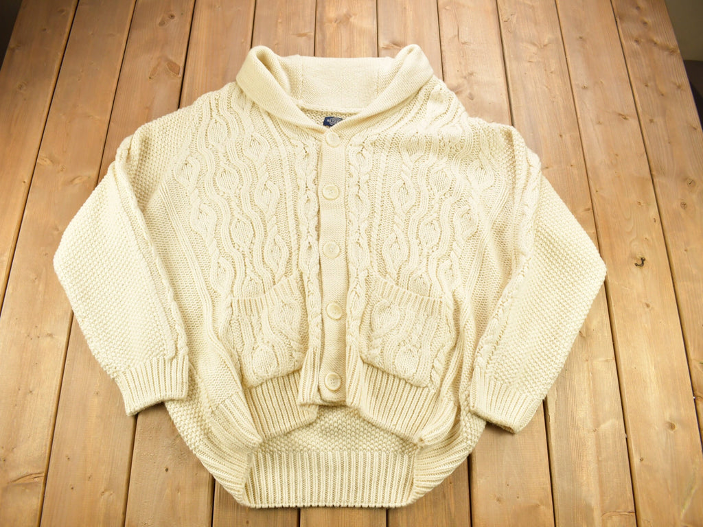 Vintage 1990s Deadstock Retreat Cable Knitted Cardigan Sweater