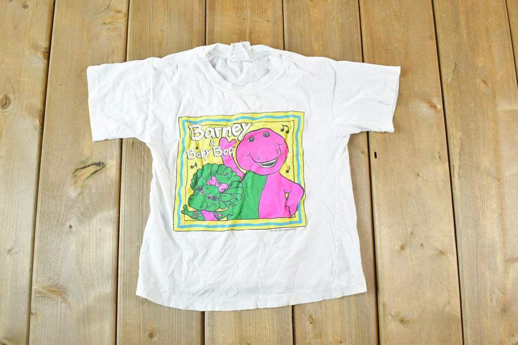 Vintage 1992 Barney And Baby Bop Souvenir Cartoon T-Shirt Youth XS