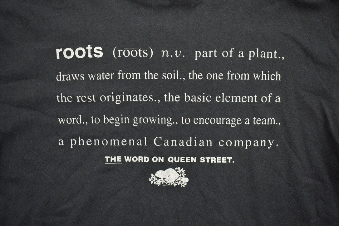 Vintage 1990s Roots Canada Graphic T-Shirt