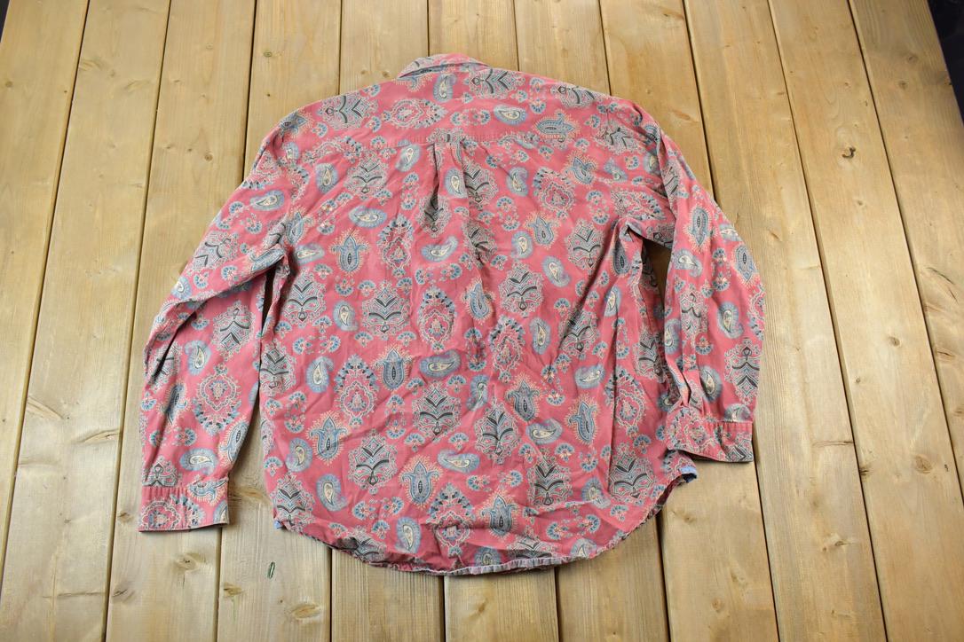 Vintage 1990s The Territory Ahead Paisley Button Up Shirt  Vintage Flannel  Plaid Button Up  Cowboy Shirt  Preppy Button Up
