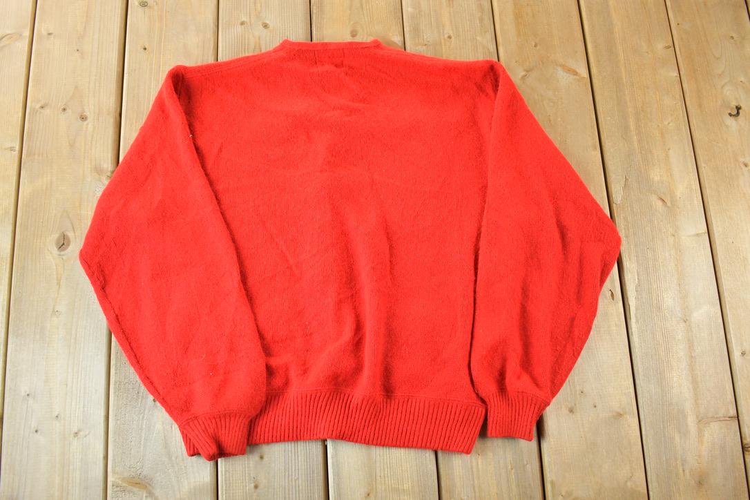 Vintage 1970s Munsingwear Knit Perfect Mild Distress Cardigan Sweater Made In USA