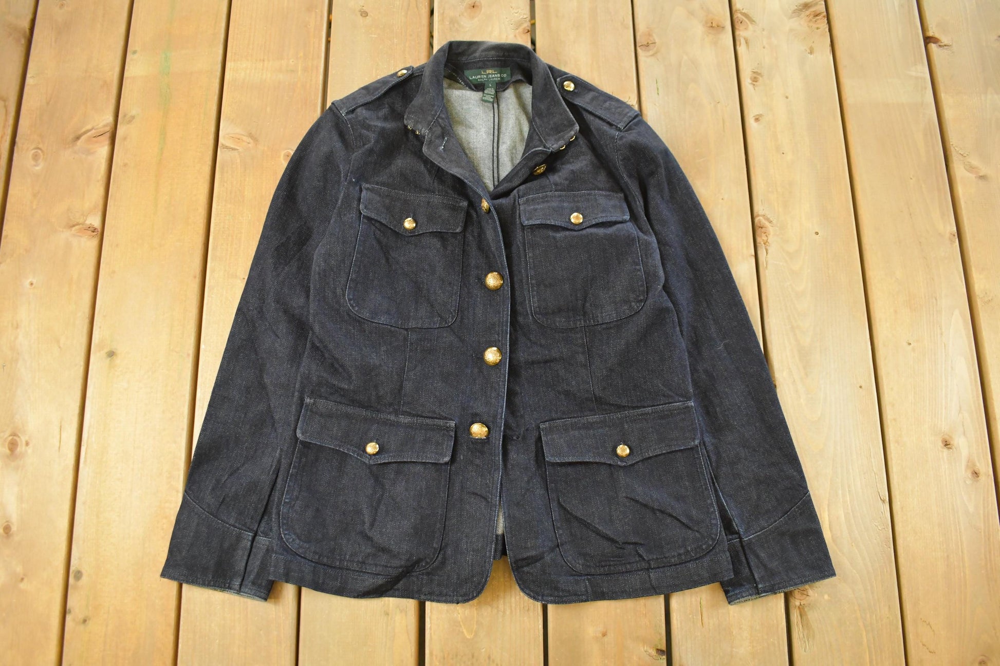 Vintage 1990s Lauren Ralph Lauren Denim Chore Coat Women's Large