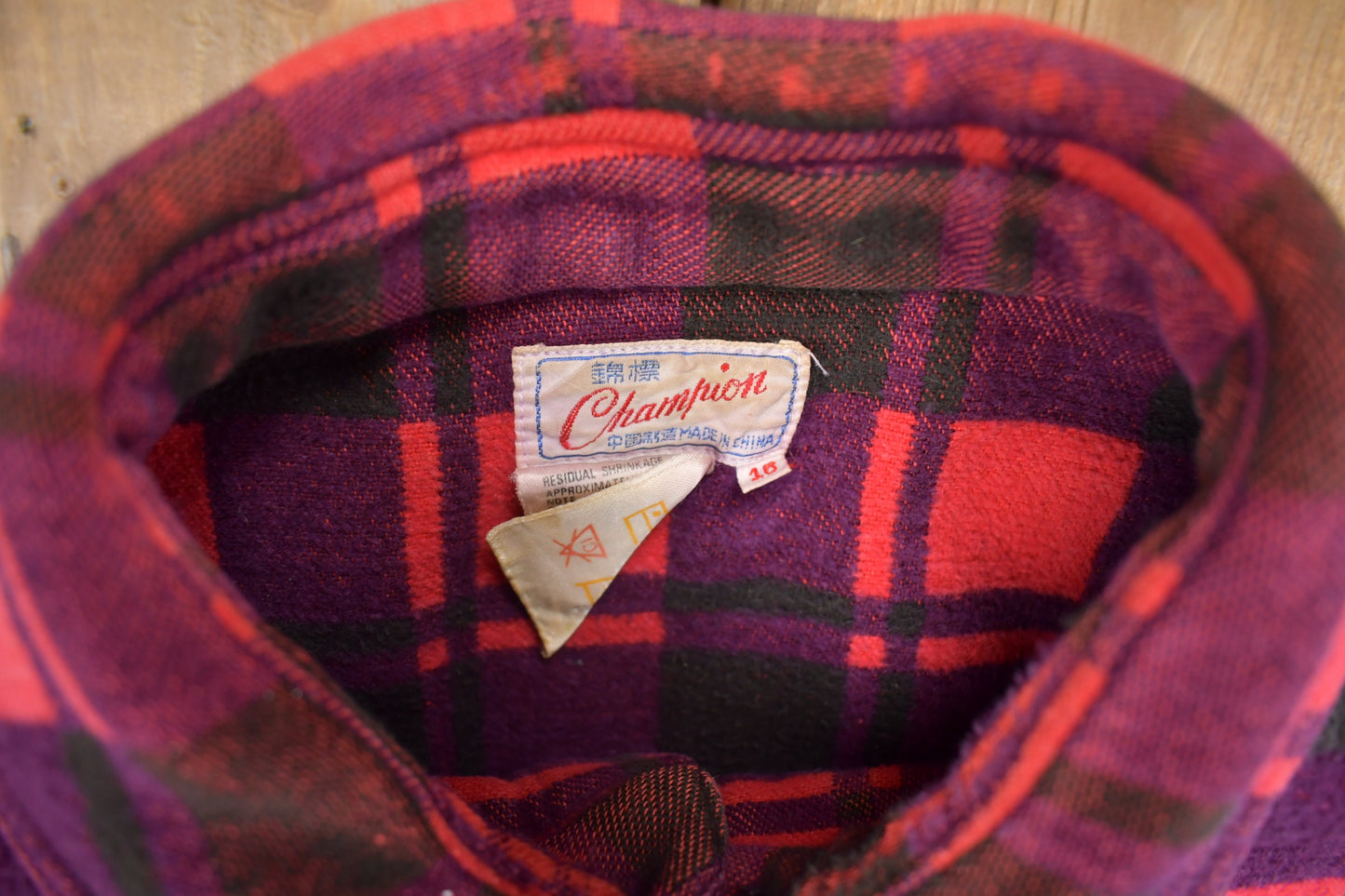 Vintage 1960s Champion Button Up Plaid Flannel Trucker Shirt / Vintage Champion / True Vintage / Canadian Vintage / Vintage Champion