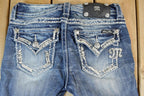 Vintage Y2K Miss Me Bedazzled Low Rise Jeans Size 26x31