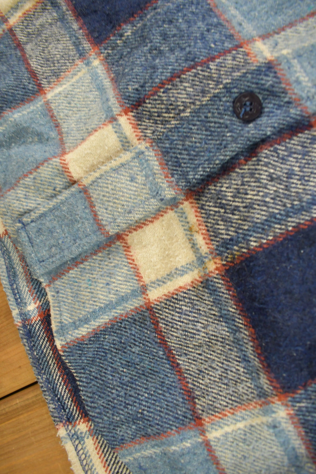 Vintage 1980s Double Breasted Plaid Flannel Button Up Shirt