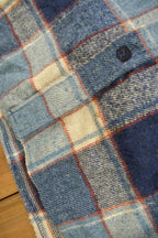 Vintage 1980s Double Breasted Plaid Flannel Button Up Shirt