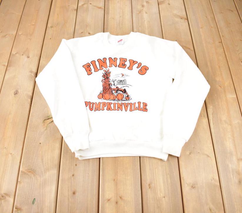 Vintage 1990s Finneys Pumpkinville Souvenir Crewneck Sweatshirt Made In USA