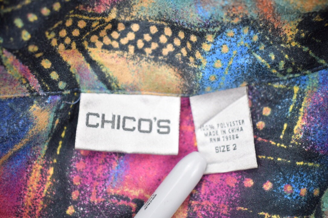 Vintage 1990s Chico Abstract Button Up Shirt