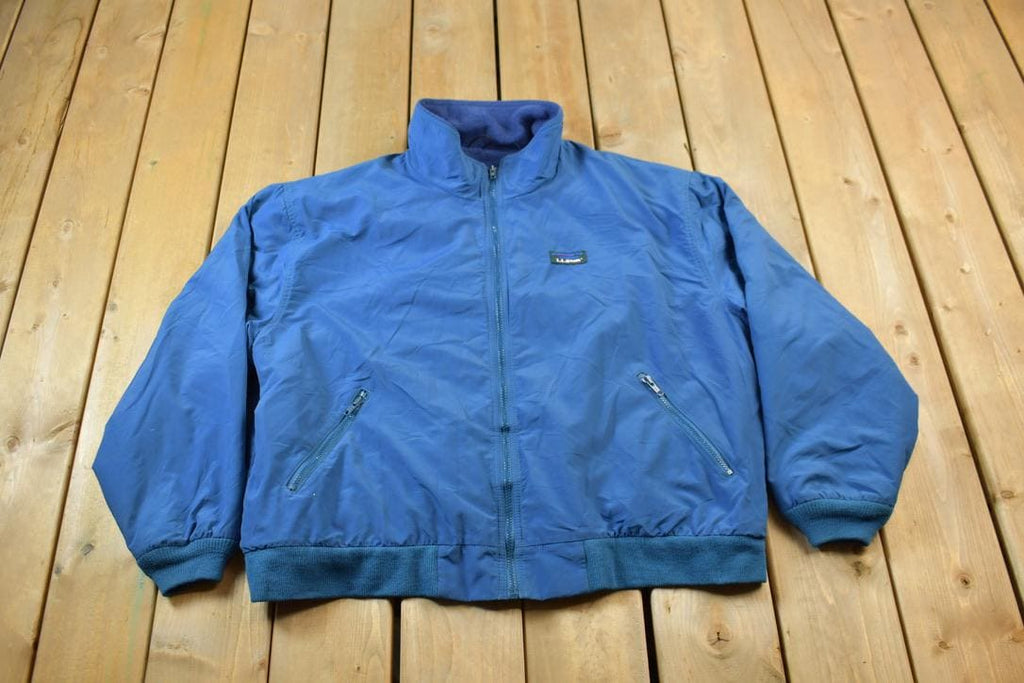 Vintage 1980s LL Bean Fleece Lined Three Season Warm Up Jacket