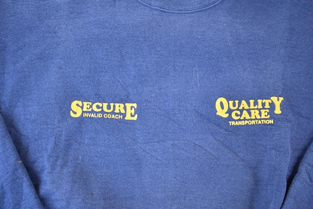 Vintage 1990s Quality Care Transportation Souvenir Crewneck Sweatshirt Made In USA