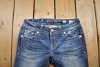 Vintage Y2K Miss Me Bedazzled Low Rise Jeans Size 26x31