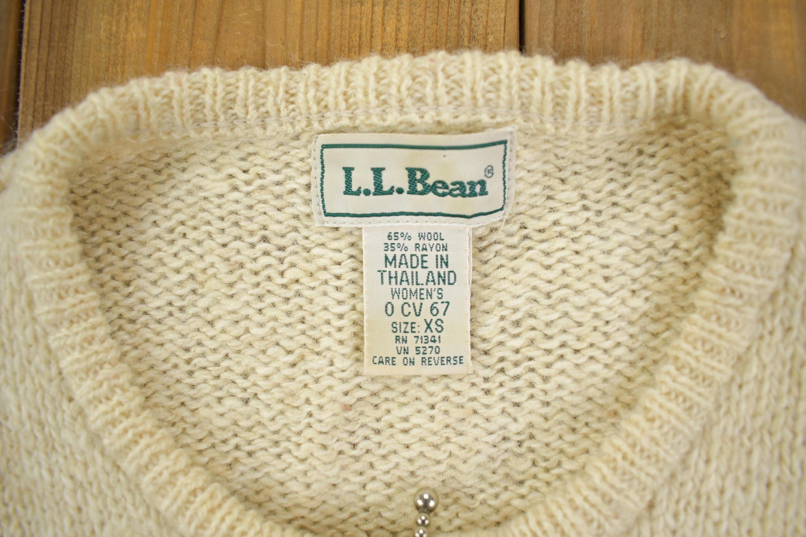 Vintage Y2K Knit LL Bean Wool Cardigan Sweater