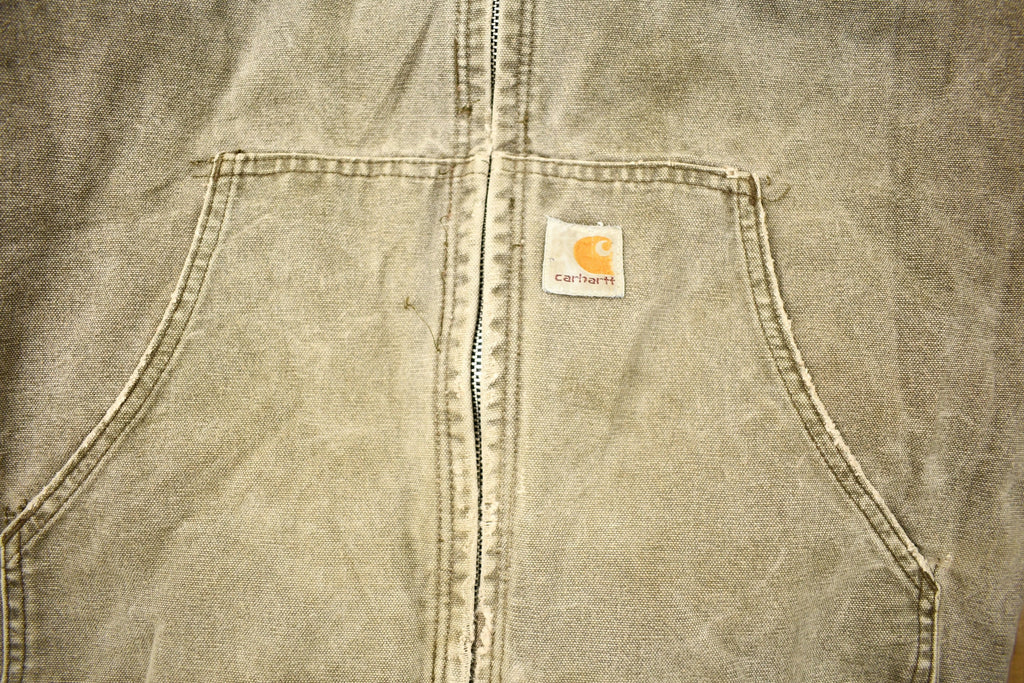 Vintage 1990s Distressed Carhartt Hooded Work Jacket