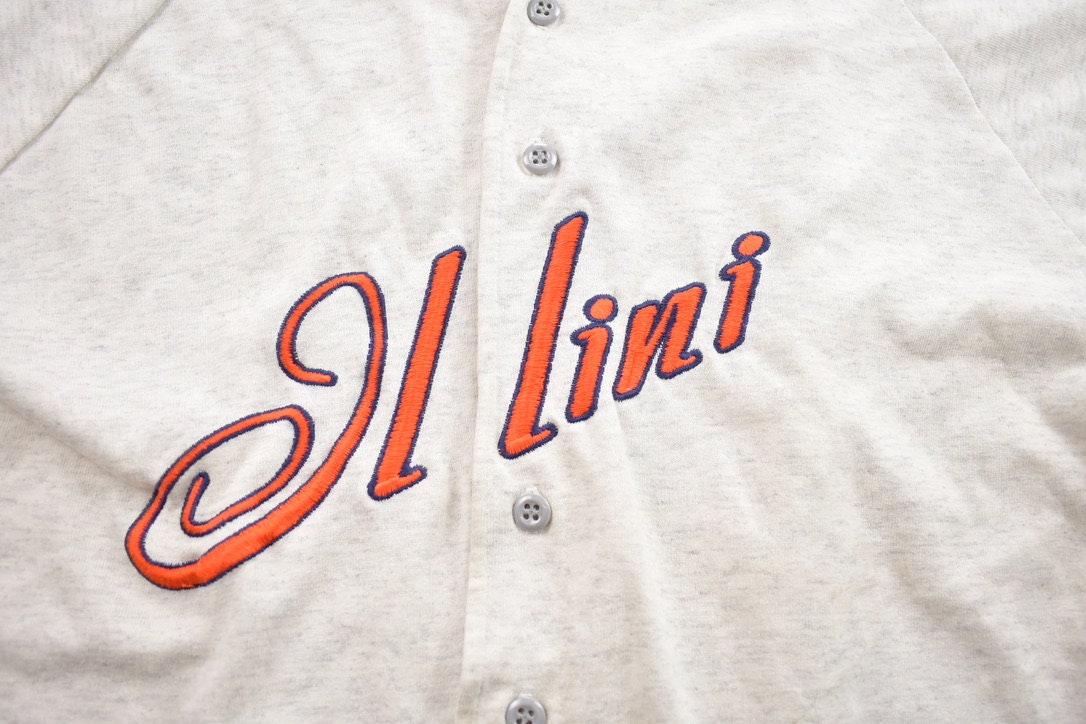 Vintage 1990s Southern Athletic University Of Illinois Illini Baseball Jersey