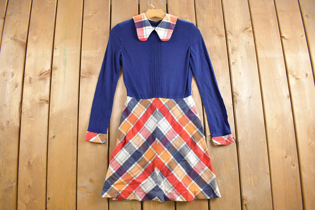 Vintage 1970s & Wool Plaid Dress