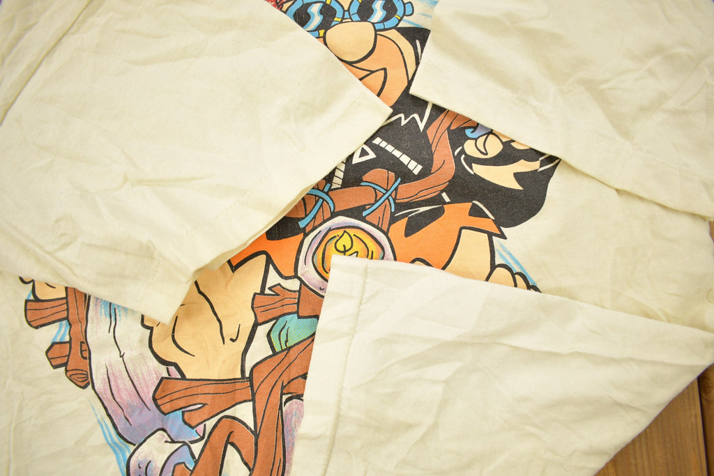 Vintage 1994 The Flintstones Fred Flintstones Double Sided Cartoon Promo T-Shirt