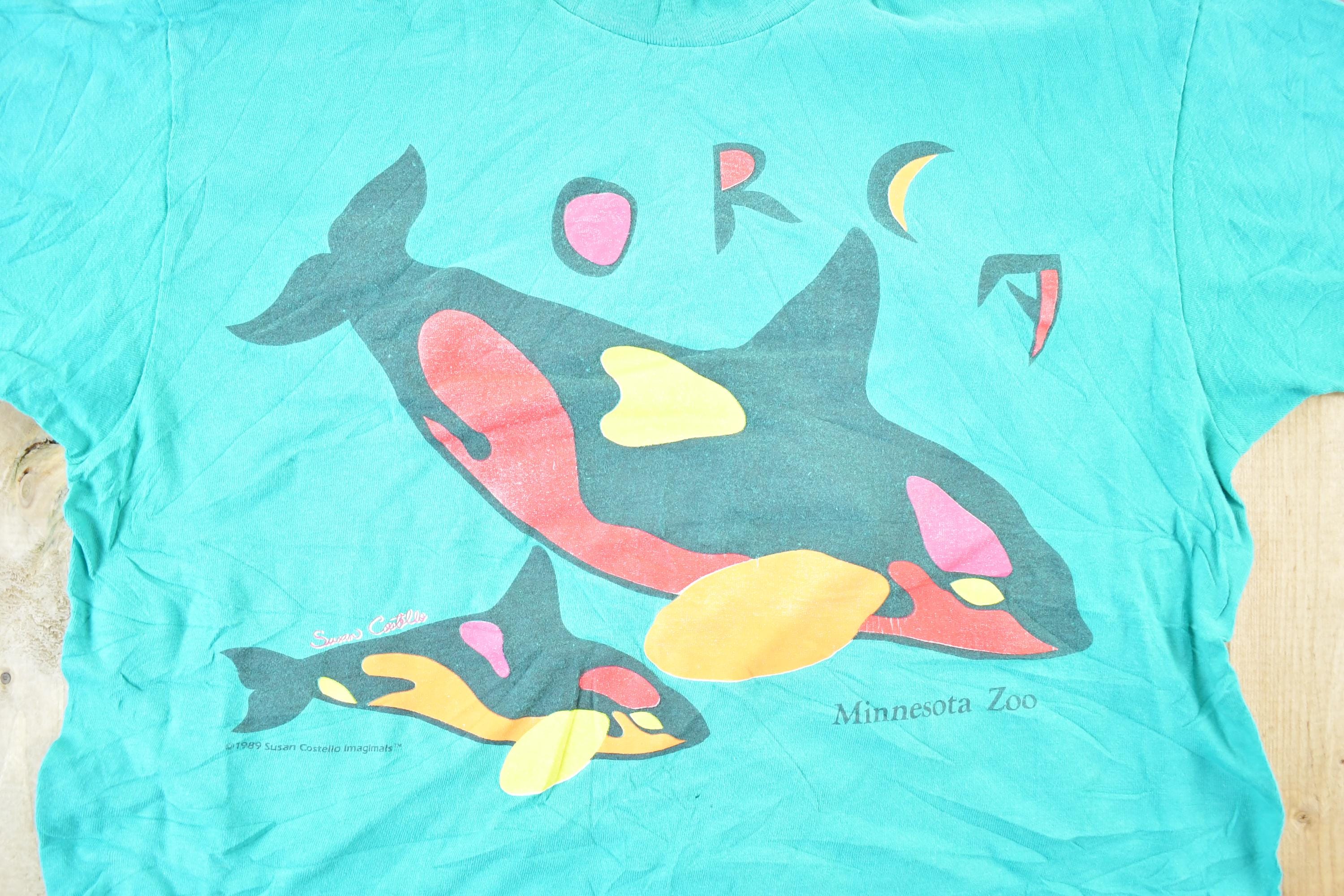 Vintage 1989 Minnesota Orca Souvenir T-Shirt Mens S