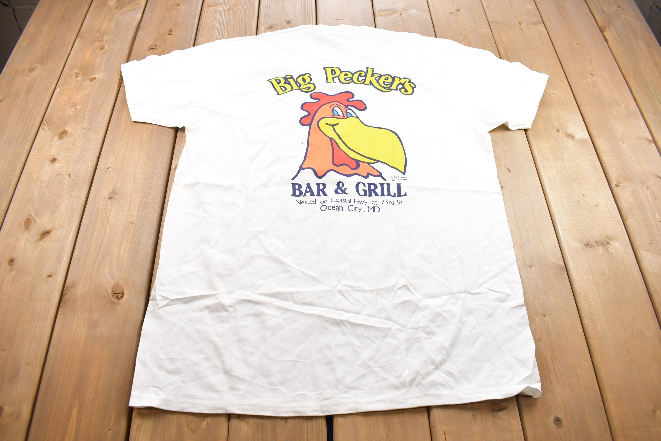Vintage 1990s Big Pecker's Bar & Grill Souvenir T Shirt