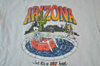 Vintage 1990s Arizona Skeleton Pool But It's A Dry Heat Souvenir T-Shirt Mens L