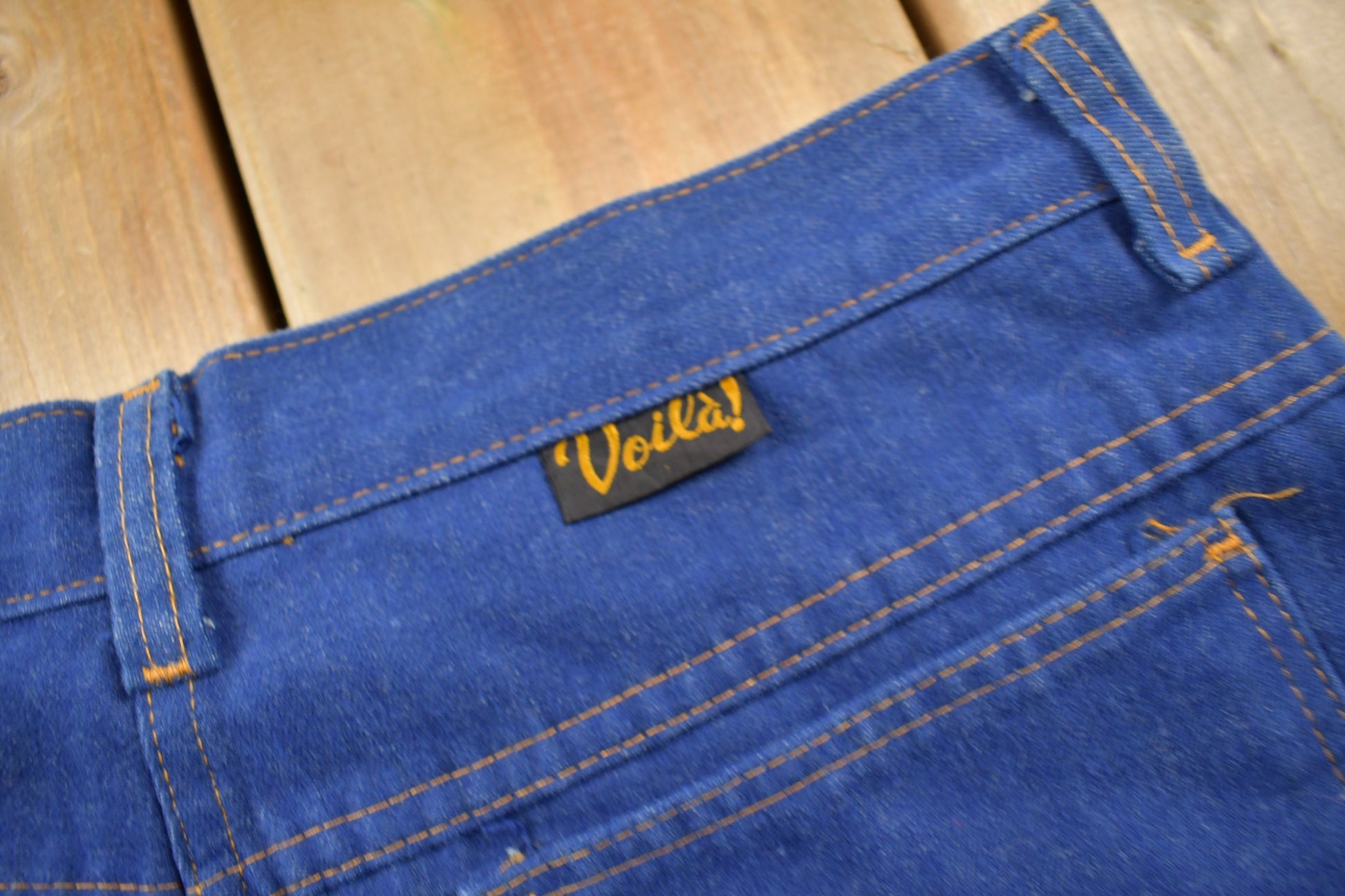 True Vintage 1970s Voila Long Denim Skirt Size 29