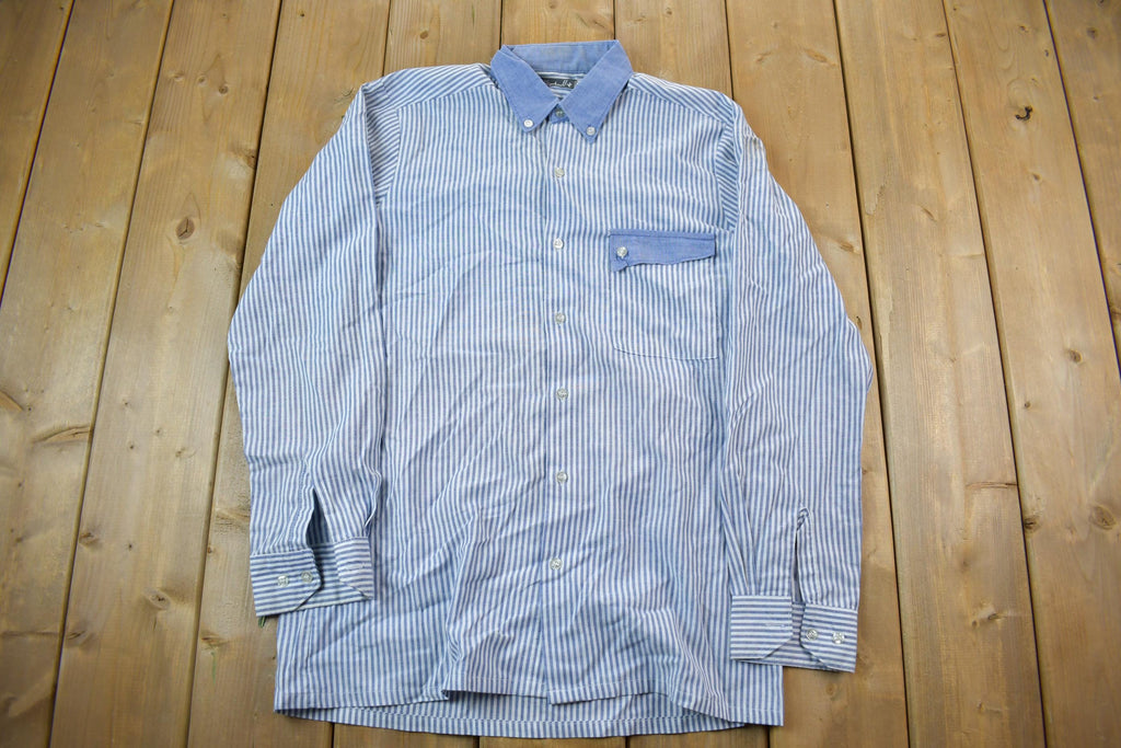 Vintage 1990s Blue Button Up Shirt