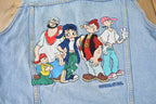 Vintage 1990s Too Cute Universal Studios Cartoon Betty Boop Embroidered Denim Vest