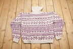 Vintage 1990's Paris Sport Club Abstract Knitted Sweater