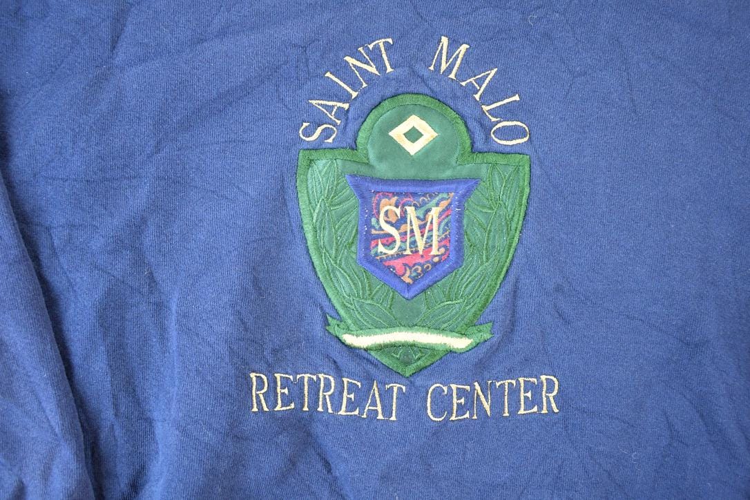 Vintage 1990s Saint Malo Retreat Center Souvenir Crewneck Sweatshirt Made In USA