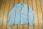 Vintage 1960s 1970s Aristo Fuzzy Knit Cardigan Sweater Women's Medium