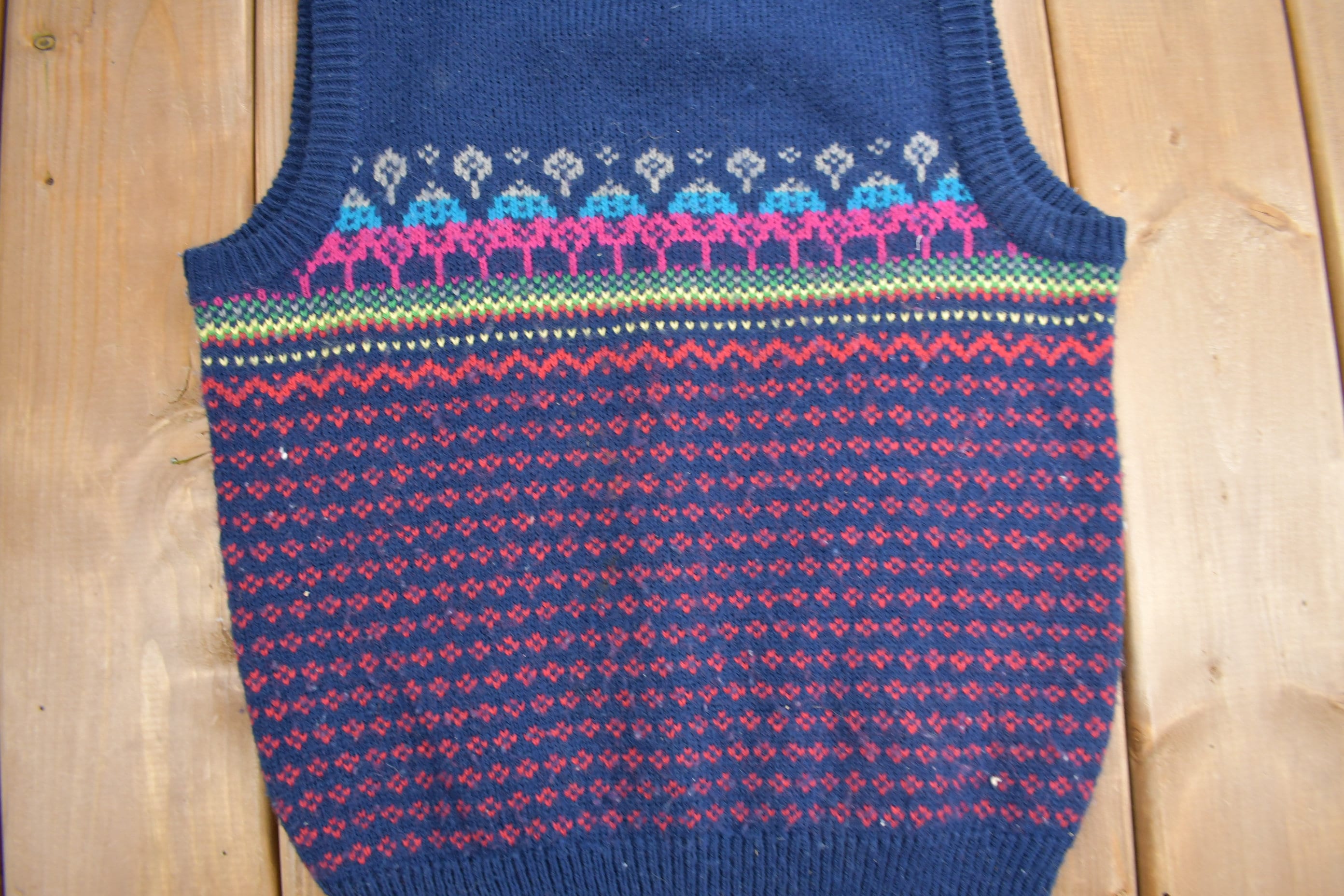 Vintage 1980s Hydes Park Knit Womens Sweater Vest