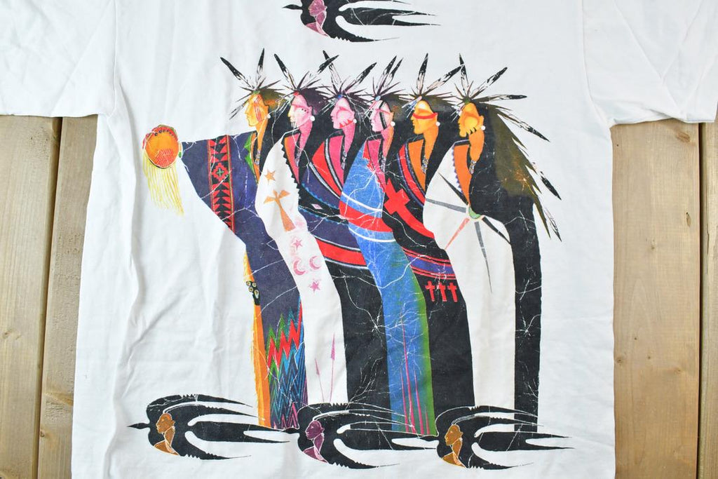 Vintage 1990s Aztec Theme Nature Souvenir T-Shirt