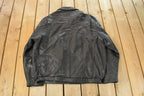 Vintage 1990s L.A. Leather Bomber Flight Jacket Men's XL
