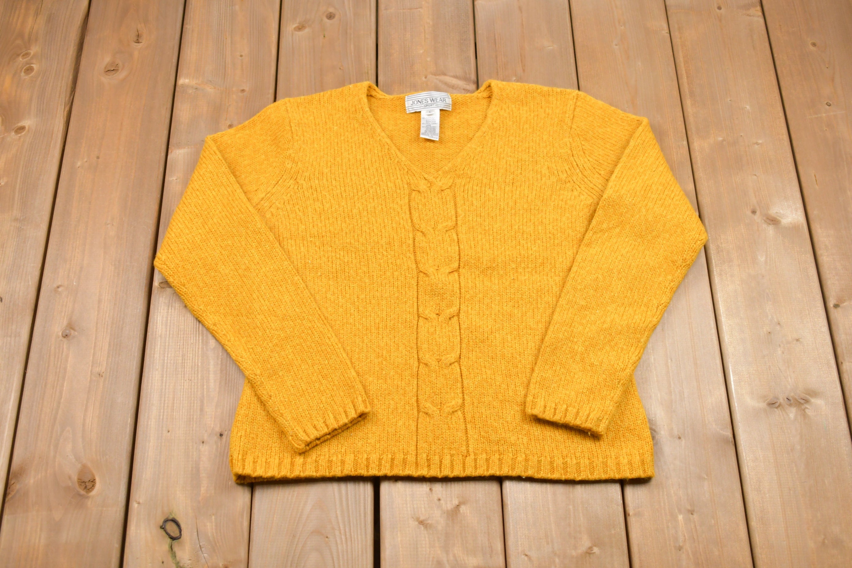 Vintage Jones Wear V-Neck Knitted Sweater