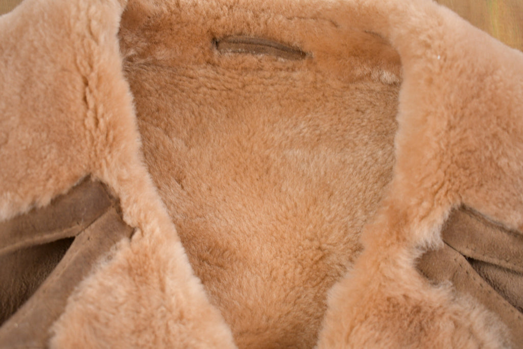 Vintage 1980s Shearling Leather Jacket