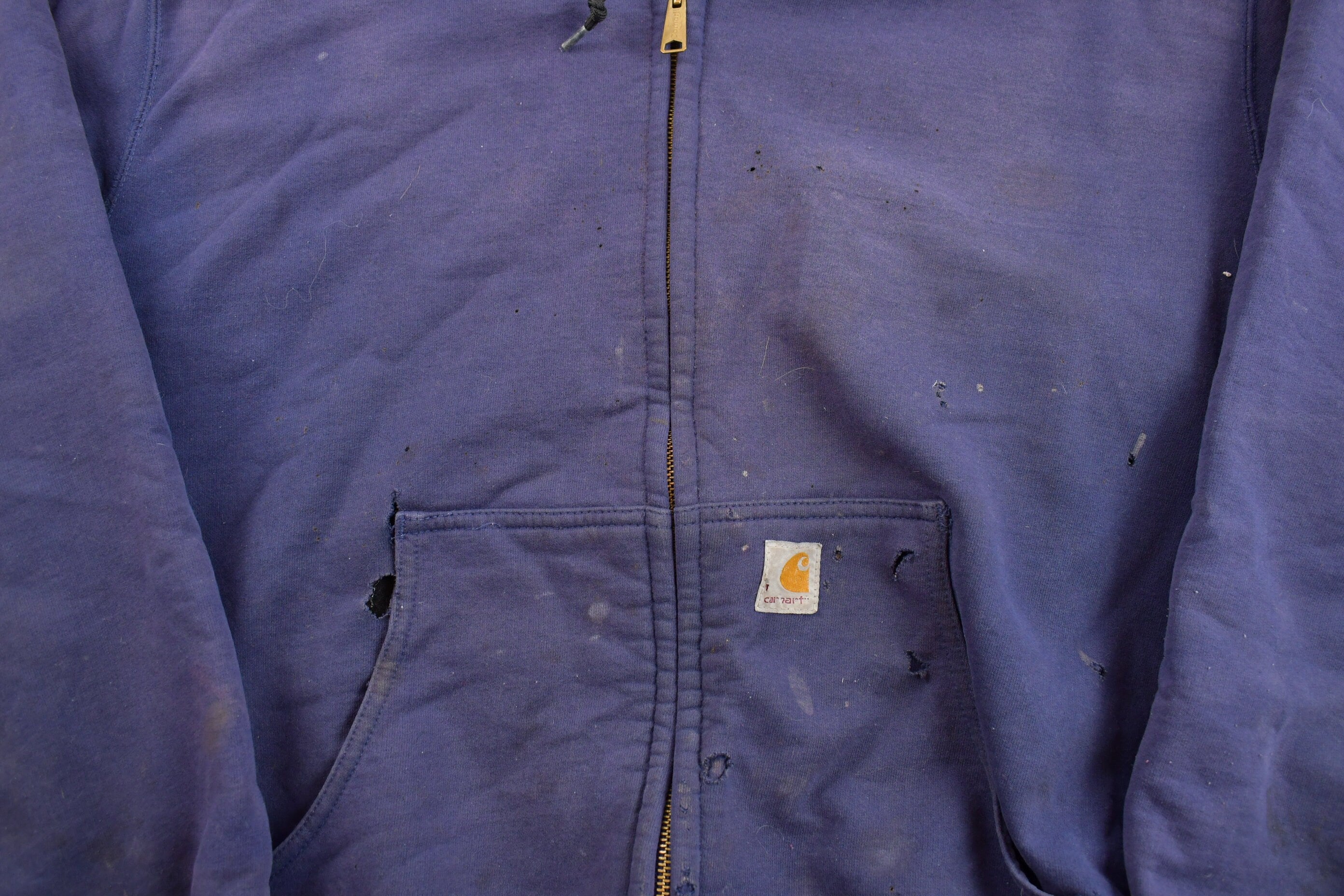 Vintage 1990s Carhartt Thermal Lined Heavy Weight Zip Up Hoodie