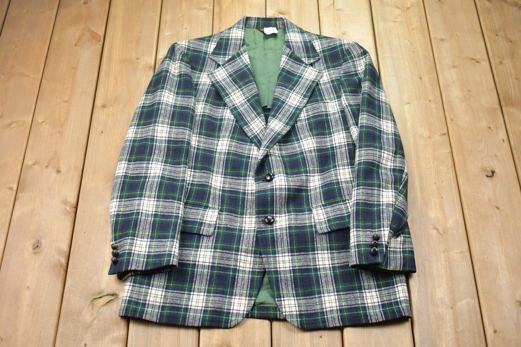 Vintage 1990s Pendleton Wool Plaid Blazer Jacket