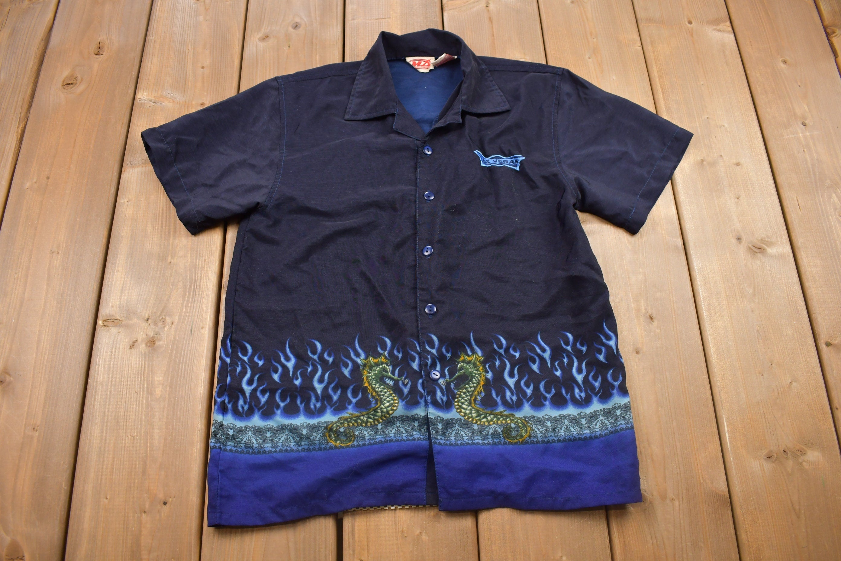 Vintage 1990s Youth Sized Las Vegas Button Up Shirt