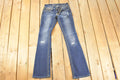 Vintage Deadstock Y2K Grace In LA Bedazzled Bootcut Low Rise Jeans Women's Size 26 x 31
