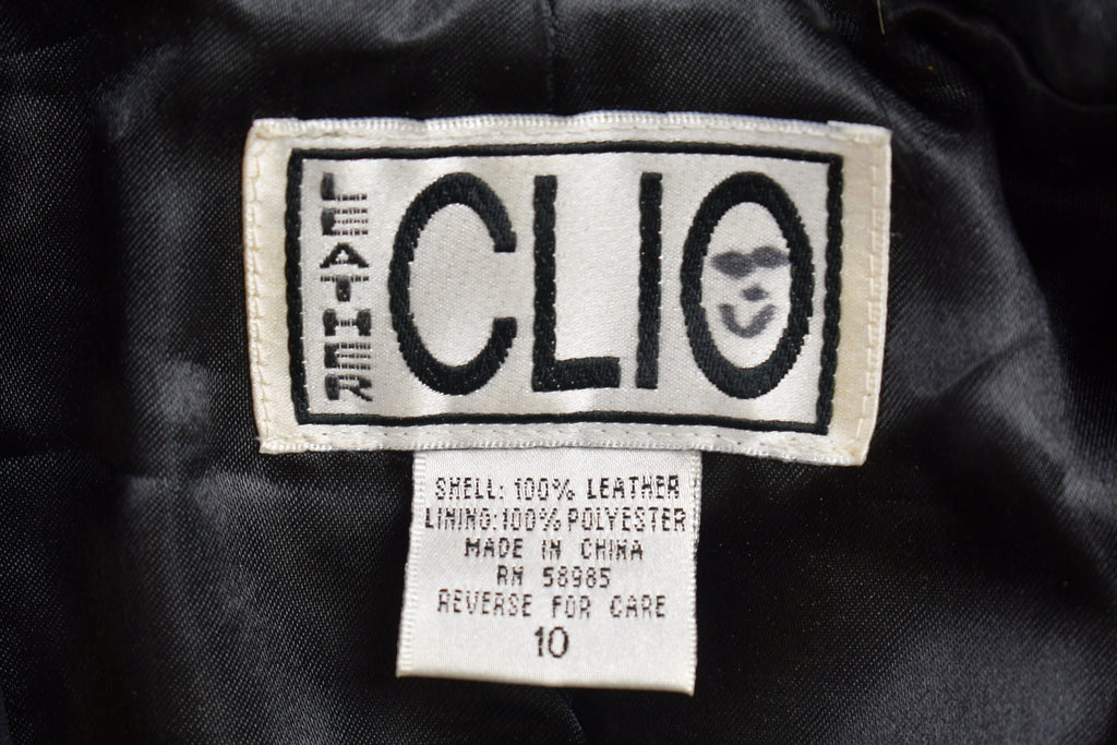 Vintage 1990s Leather Clio Leather Blazer Jacket