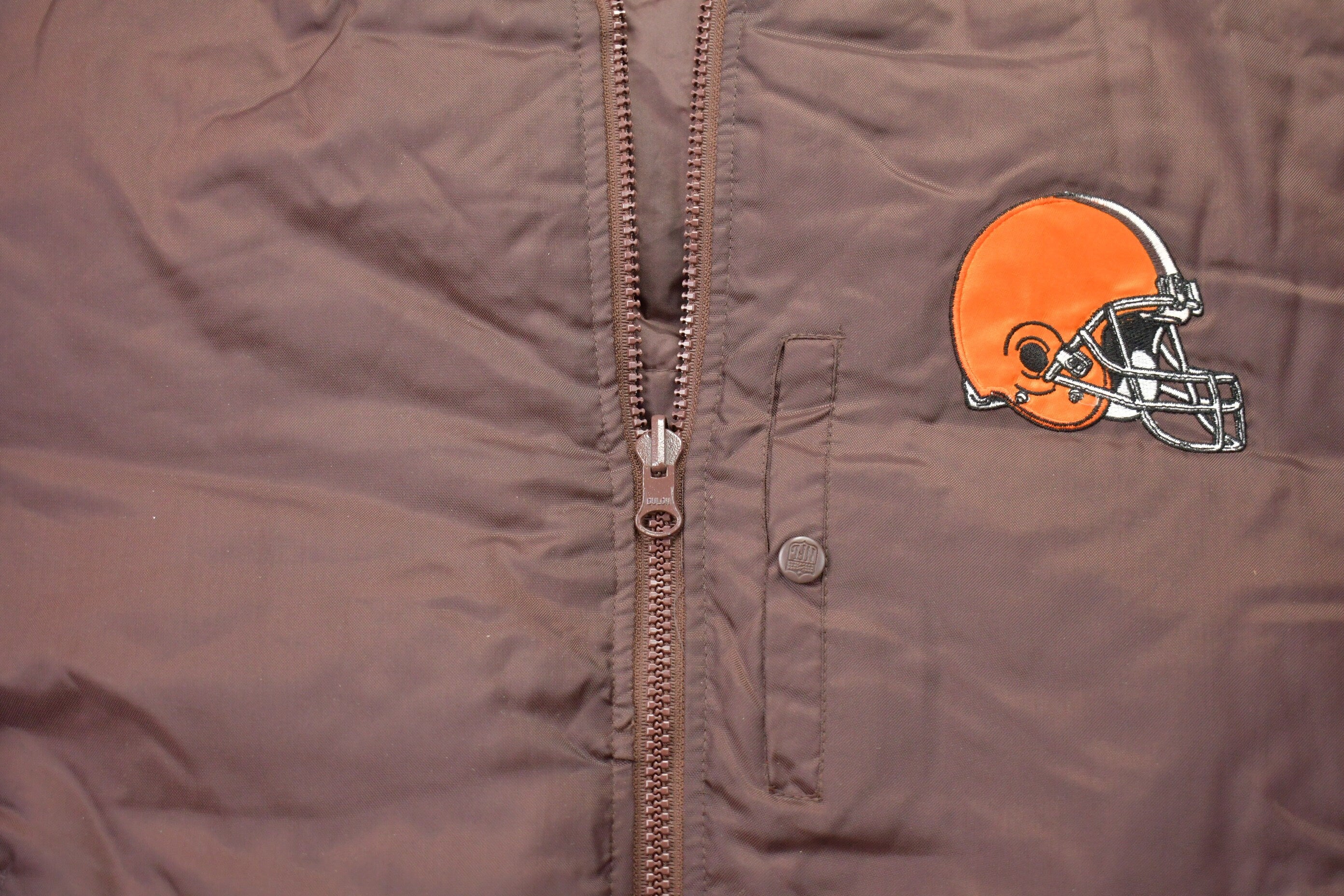 Vintage 1990s Pro Player Cleveland Browns Embroidered Reversible Bomber