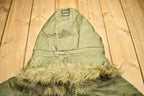 Vintage 1990s Nautica Jeans Co Fur Hood Winter Parka Jacket