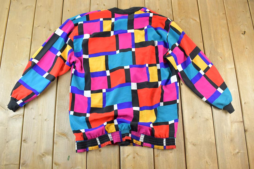 Vintage 1990s Art Deco Button Up Cardigan